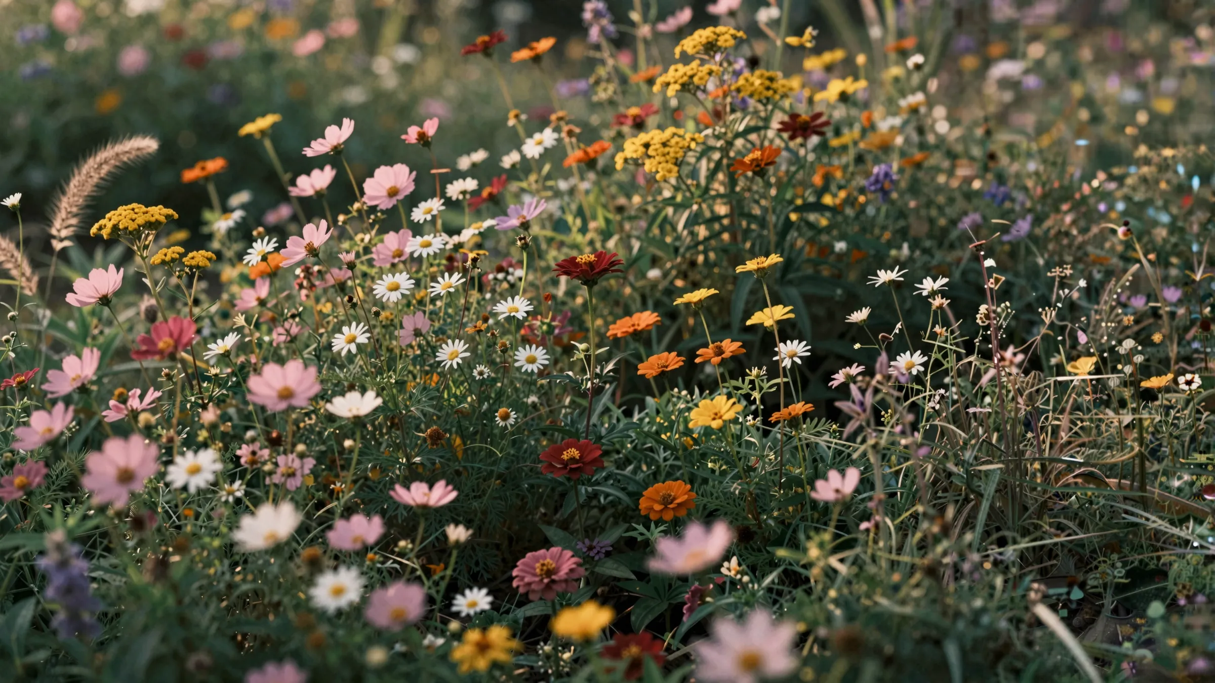A flower bed in the cathedral park