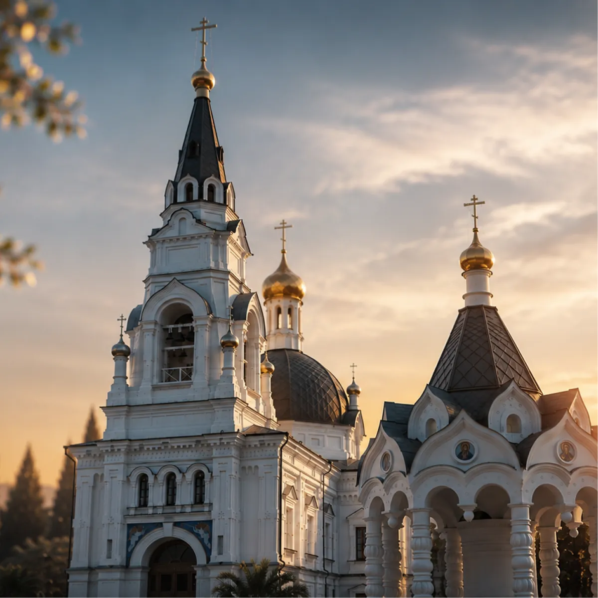 The cathedral in sunset light