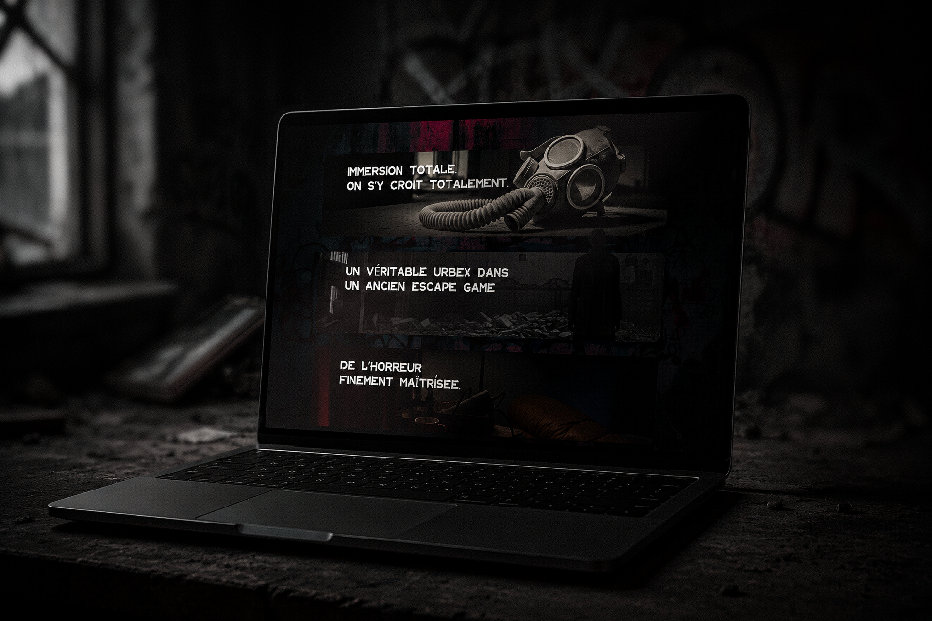 Urbex Escape — мокап сайта
